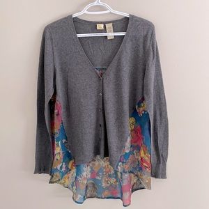 Beautiful Anthropologie Floral Accent Top